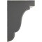 Ekena Millwork 5 1/4"W x 5"D x 7 1/2"H Bedford Wood Vintage Decor Bracket, Black BKTWD05X05X08BEBL - alternate 3